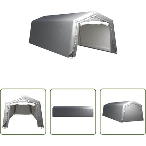 Tente extérieure - Tente de rangement 300x900 cm Acier Gris (1/5)
