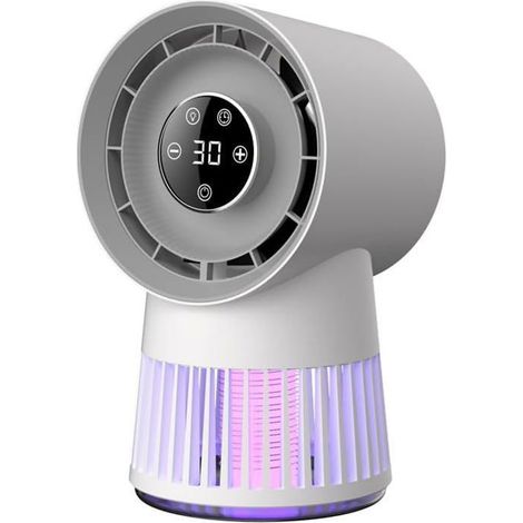 Lampe anti-moustiques 2 en 1, ventilateur, rechargeable 4800mAh, convient pour la chambre, le bureau ou le salon (1/5)