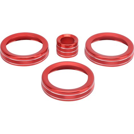 4 bagues de réglage de volume pour climatisation, garniture décorative rouge, compatible avec Range Rover Evoque 2012-2018 (1/5)