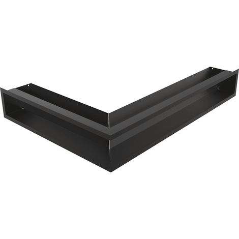 Eck-Lüftungsgitter LUFT rechts 54,7x76,6x12 schwarz (1/5)