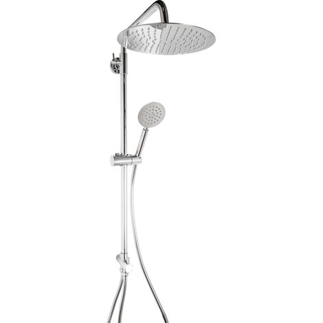 Ensamble de douche rond chrome en acier inox mod. Poseidon (1/3)