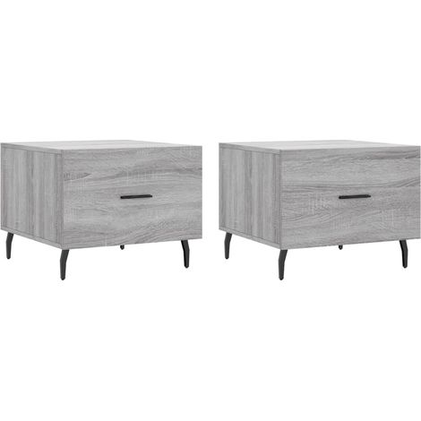 Maison Exclusive - Tavolini Salotto 2pz Grigio Sonoma 50x50x40cm Legno Multistrato