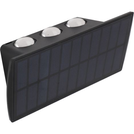Solar-Wandleuchten, IP65 wasserdicht, nach oben und unten gerichtete Beleuchtung, energiesparende Gartenleuchten für den Außenbereich, weißes Licht (1/5)