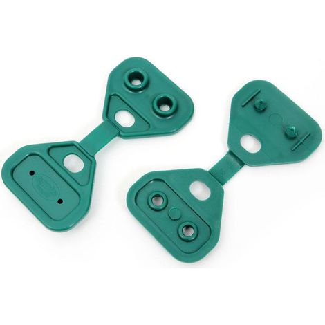 Lot de 40 clips de fixation indémontables pour brise-vue – Très résistants – Fixation sur fil de fer ou grillage – Dimensions 115x55mm – Couleur verte (1/2)