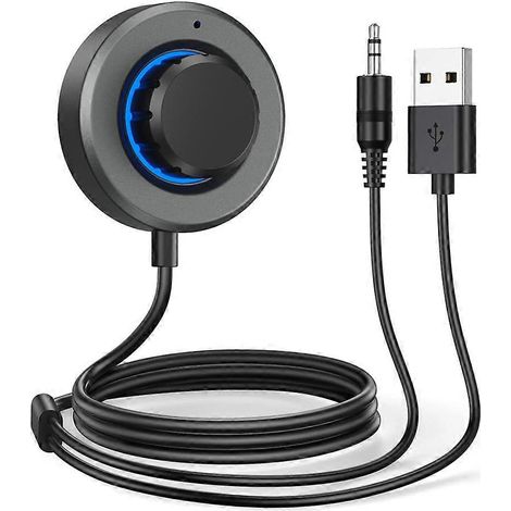Récepteur audio Bluetooth 6.0, appels mains libres, prise auxiliaire 3,5 mm, adaptateur Bluetooth USB stéréo pour voiture et maison, amplificateur pour haut-parleurs (1/5)