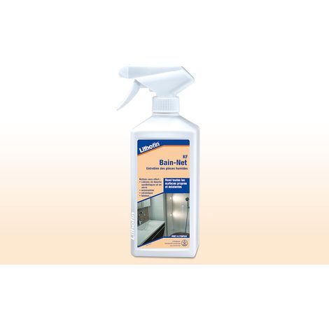 Lithofin KF Bain-Net Spray 500 ml – Nettoyant salle de bain & douche – Anti-calcaire et traces d’eau – Spray pratique sans traces