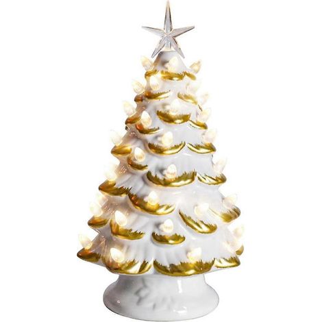 Noël en céramique avec lumières LED, idéal pour les décorations de Noël (1/5)