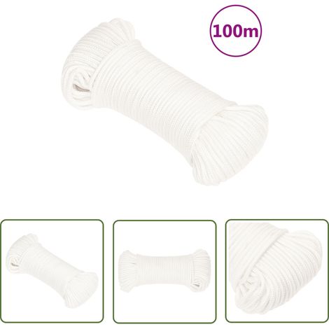 vidaXL Bootsseil Weiß 5 mm 100 m Polypropylen (1/5)
