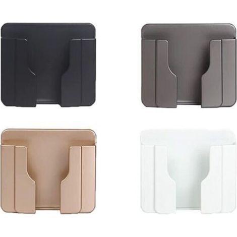4-Piece Adhesive Storage Box for Remote Control, Wall-Mounted Mobile Phone Holder, Storage Box for Remote Control, Suitable for Bathroom, Kitchen, Office (1/5)