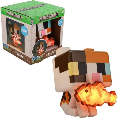 Paladone PP16003MCF Minecraft Cat GloBuddies Lampada Decorativa Touch 15cm a Batterie colore Multicolore