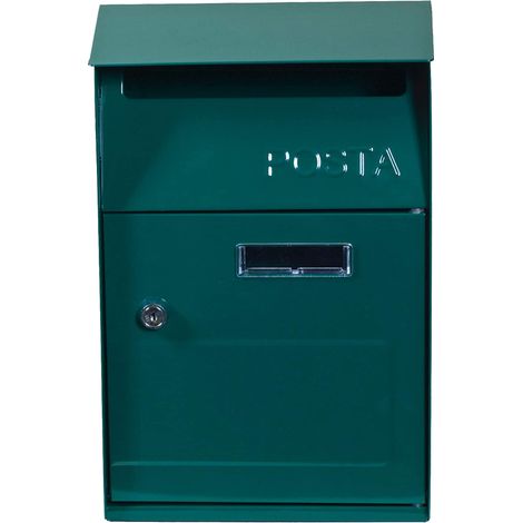 Cassetta postale casellario in lamiera verniciata verde buca interno esterno