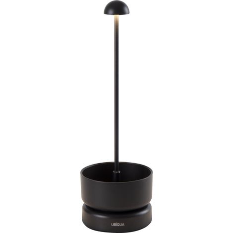 Lampe de table sans fil aluminium BASKET Noir H31cm