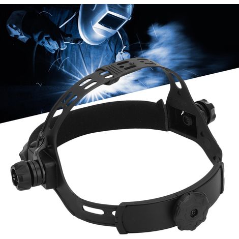 Masque de soudeur à bandeau réglable pour casque à assombrissement automatique solaire (noir) (1/5)