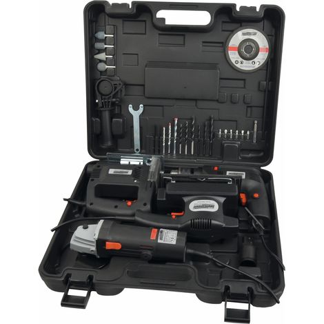 Kit de herramientas Brüder Mannesmann 12555 600 W percusión 500 W sierra (1/4)