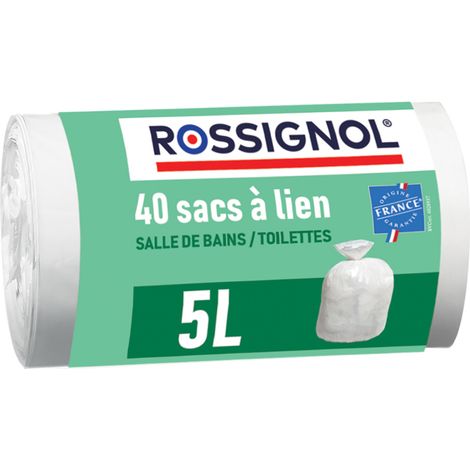 Lot de 40 sacs-poubelle 5L Fabriqué en France - BAGY ROSSIGNOL