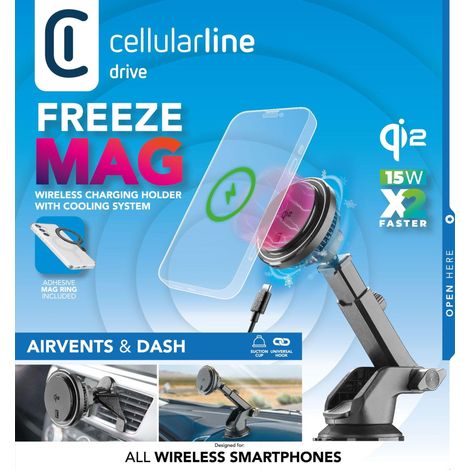 Cellularline Freeze MAG Autohalterung Qi2 15W mit Kühlung