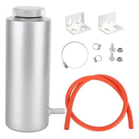 80ml Aluminium Kühler Kühlmittel Recovery Tank Überlauf Reservoir Universal Automotive Silber FLITI