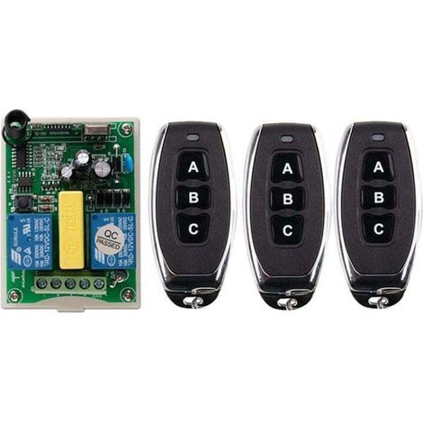 Télécommande sans fil interrupteur 220V moteur volet roulant porte télécommande interrupteur/télécommande bidirectionnelle panneau de commande (1/4)
