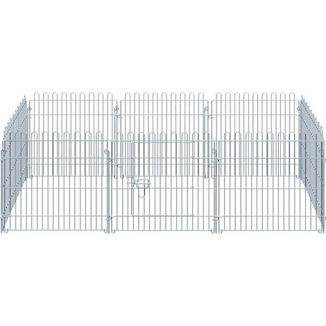 Parc pour chiots, enclos modulable pour animaux, barrière de sécurité 8 pièces, 63 x 60 cm (1/5)