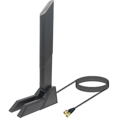Antenne magnétique 1,2 mA pour carte sans fil ASUS WiFi7 2,4 GHz/5 GHz/6 GHz, compatible avec les cartes MSI/Asrock Gigabit PCI-E WiFi6 et WiFi6E. (1/5)