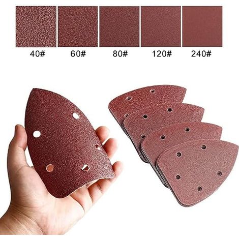 Papier Abrasif pour Ponceuse Triangulaire Papier a Poncer Triangle (1/4)