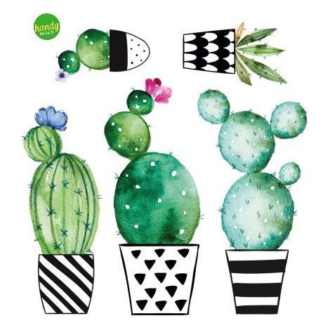 Sticker watercolor cactus Crearreda adesivo murale frasi famose natura geometrie fantasie 31X31 CM