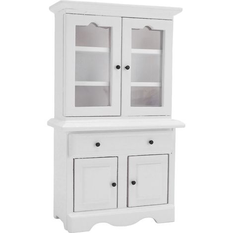 Armoire miniature à l'échelle 1:12, portes ouvrantes, poignée noire, mini-bibliothèque réaliste, placard miniature (1/5)