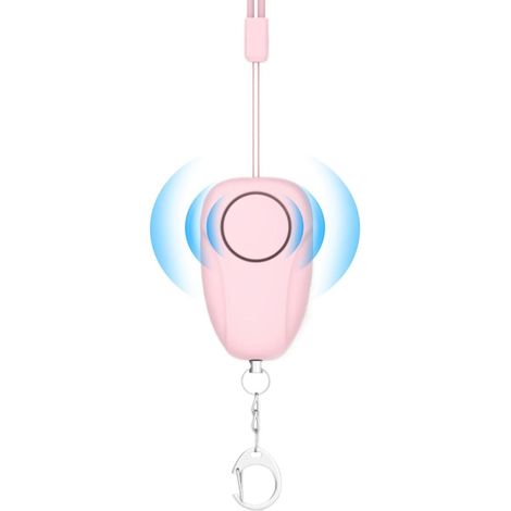 Porte clés alarme de sécurité Alarme personnelle hurlement de loup 120 dB Porte clés de sécurité mignon, compact et portable, rechargeable par USB, convient aux femmes, aux filles et aux personnes â (1/5)