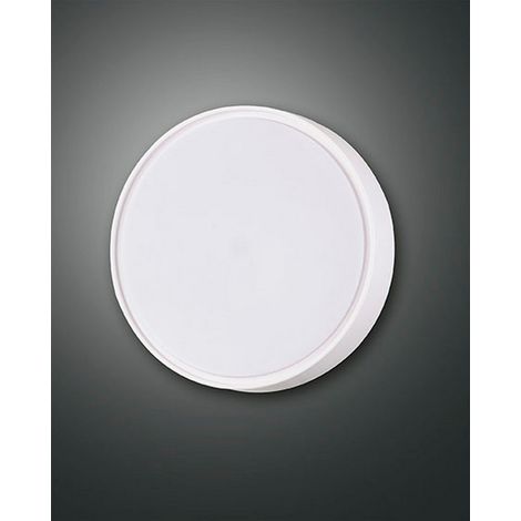 Plafonnier Led Hatton 14 W 1600 Lm 3000 K Ip65 En Polycarbonate Blanc - Design Italien - Code Produit : 3206-61-102