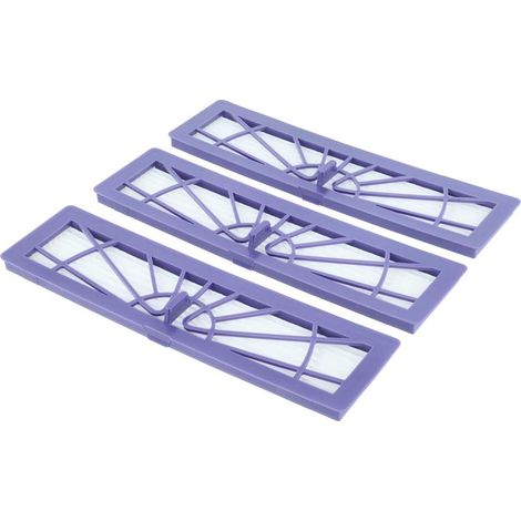 3x filtre compatible avec Neato Botvac 70, 70E, 75, Connected, D5, D3, 75E, 85, 85E aspirateur - filtre HEPA blanc / violet (1/4)