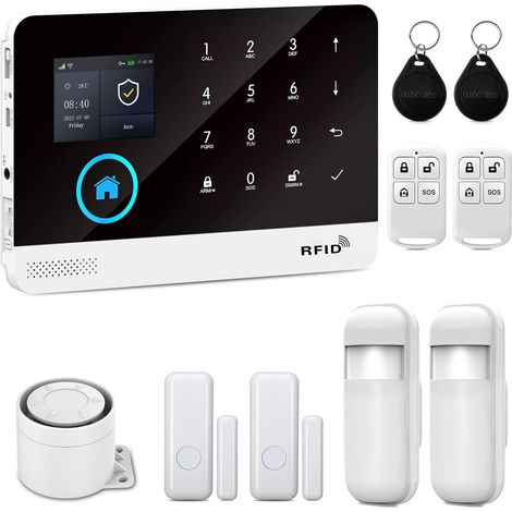 4G Home Alarm System Kit - 10pcs Smart WiFi Home Alarm with APP - Motion Sensor, Remote Controls, Window and Door Sensor, Siren (1/5)