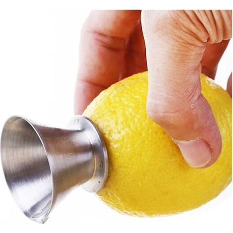 Manual stainless steel lemon squeezer, citrus press, reamer, 18/8 stainless steel, manual citrus press and lemon pourer MUMU (1/4)
