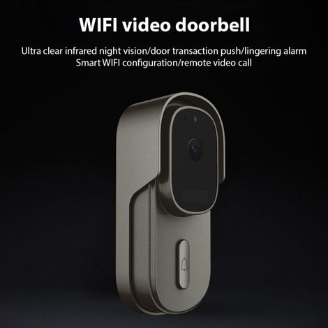 1080p-Video-Türklingel, kabellose Smart-Kamera mit Gong, Tuya-App, 2,4-GHz-WLAN, IP65 wasserdicht, Ferngespräch per Video, Zwei-Wege-Audio, Infrarot-Nachtsicht, p