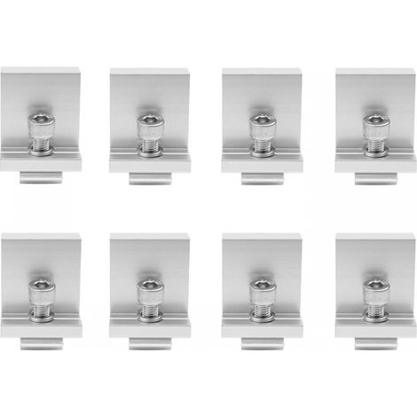 Juego de 8 soportes de montaje para paneles solares, kit de 40 mm, soportes de montaje fotovoltaicos en forma de Z, soportes fijos para módulos solares.