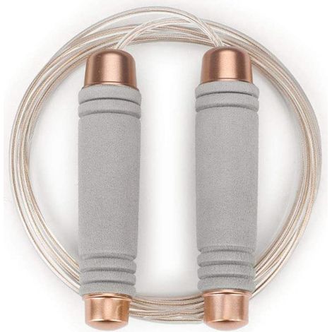 Corde à Sauter Poids - Poignées en Mousse Réglables - Câble Acier Enduit PU - Pour Entraînement Fitness et Cardio - 1 Pièce (1/5)