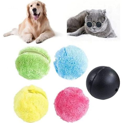 Magic Ball for Dogs, Cat Ball, Active Rolling Ball for Dogs, 1 Set Electric Plush Balls, 360 Degree Interactive Toy YMYNY (1/4)
