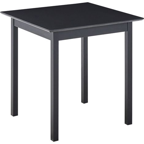 Tavolo da pranzo e da cucina, design minimalista scandinavo, 75x75 cm, legno di pino, nero, Veritas