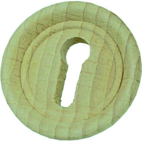 Bocchette per mobili legno faggio grezzo da incasso - Ø mm.34 con incasso Ø mm.27 - 10 pz