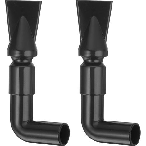 Aquarium Buse 360°Libre Rotation 19mm/0,75" OD Noir 2pcs Plastique Aquarium Pompe Buse, Plat Eau Sortie Retour Tuyau Raccord, Pour Aquariums Poissons Réservoirs (1/5)