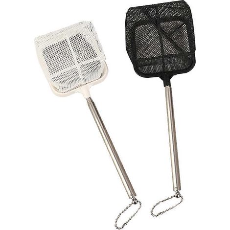 Épuisette carrée pour aquarium avec poignée rétractable, utilisée pour attraper poissons et crevettes et pour nettoyer le matériel de pêche de l'aquarium. (1/5)