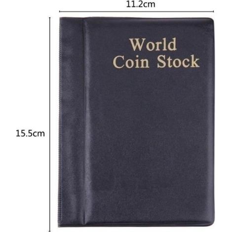 Album De Rangement Pour Pièces De Monnaie - 120 Pochettes - 10 Pages - Format 15,5 x 11,2 cm - Pour Pièces Jusqu'à 28 mm - 1 Pièce (1/4)