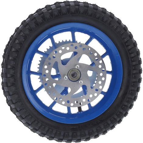 Pneu arrière vélo mini 12.5x2.75 pouces caoutchouc antidérapant acier alliage pour moto tout-terrain 47cc 49cc 2 temps bleu (1/5)