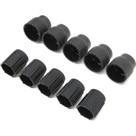 10 bouchons de valve noirs pour climatisation automobile, pièces de rechange, bouchons étanches pour système de climatisation, bouchons pour orifice haute pression (1/5)