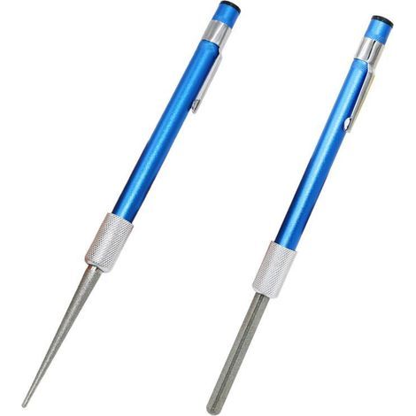 Stylo à Aiguiser, 2 Pcs Couteaux Aiguiseur Diamant Portable Sont Utilisés pour Couteaux à Dents Couteau Ciseau, Bâton d'Affûtage de Diamant Utilise une Conception Rétractable pour Facile à Trans (1/5)