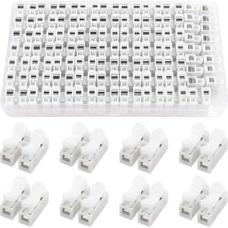 66 Pièces Connecteurs à fil de ressort, CH2 Connecteur Ressort, 2P Connecteurs à Ressort, Type Presse le Connecteur de Câble Rapide, pour LED Bande (1/5)