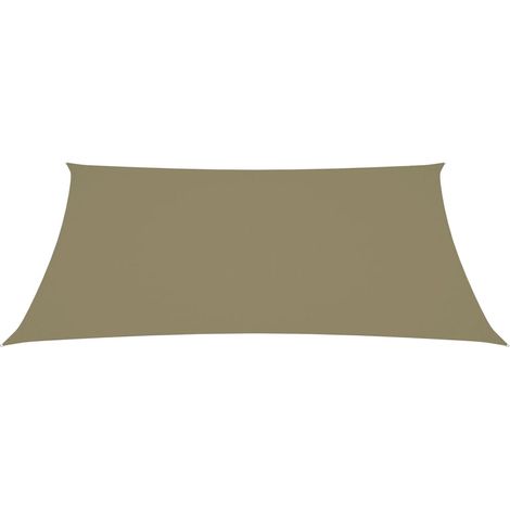 Voile d'ombrage, Protection Solaire, pour Jardin Terrasse Extérieur, Tissu Oxford rectangulaire 6x8 m Beige OIB6256E (1/7)