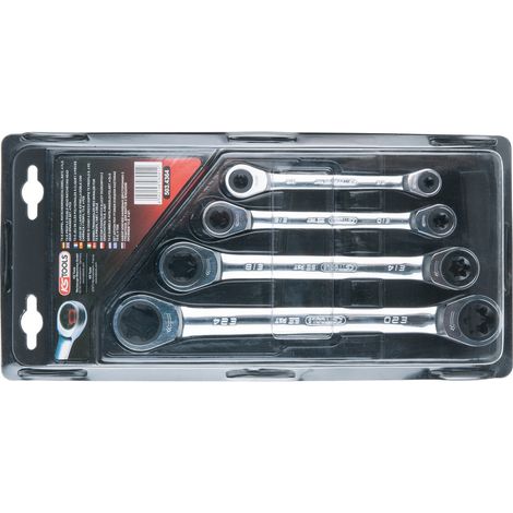 KS Tools GEARplus TX-E-Doppel-Ratschenringschlüssel-Satz, 4-tlg. (1/4)