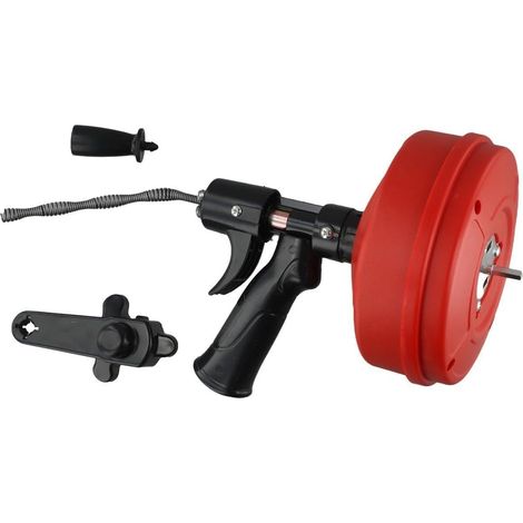 Tarière de vidange double usage 5 m avec perceuse électrique compatible avec tuyaux de 3/4 à 2 pouces – Serpent de plomberie professionnel (1/5)