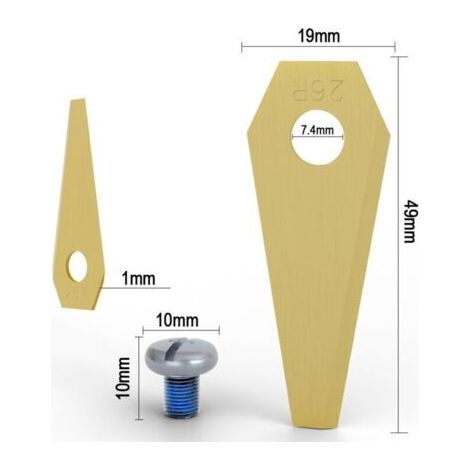 18 titanium replacement blades for Bosch robot mower, accessories for robot mower + 18 screws, replacement blades compatible with Bosch mowers. (1/3)