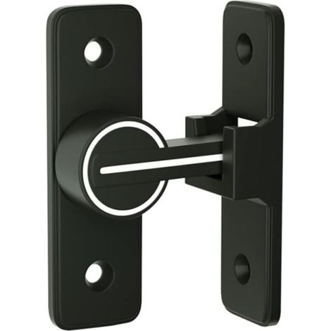 Serrure de Fermeture Porte Interieure Coulissante de Lumineux, , Boulon de Verrouillage de Boucle Moraillon Antivol, pour Porte, Fenêtre (90 Degrés)